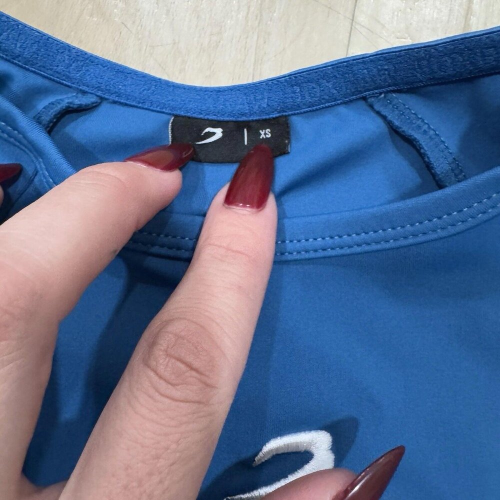 Women’s Boxraw TRAINING SHORT SLEEVE CROP TOP Size Xsmall Xs Blue - Picture 3 of 8